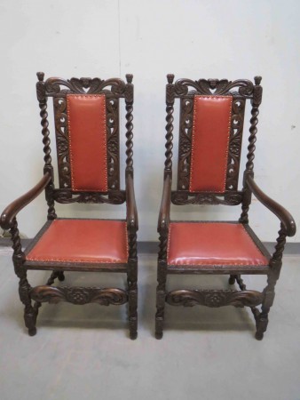 4924 - 2 x kreslo dub barok styl nova kuze   -  1 kus 6 900 kc